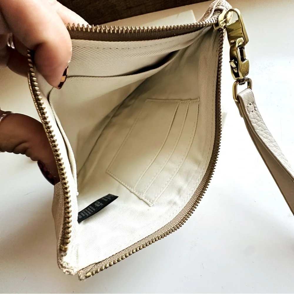 Fossil Metallic Gold Leather Wristlet/Clutch
